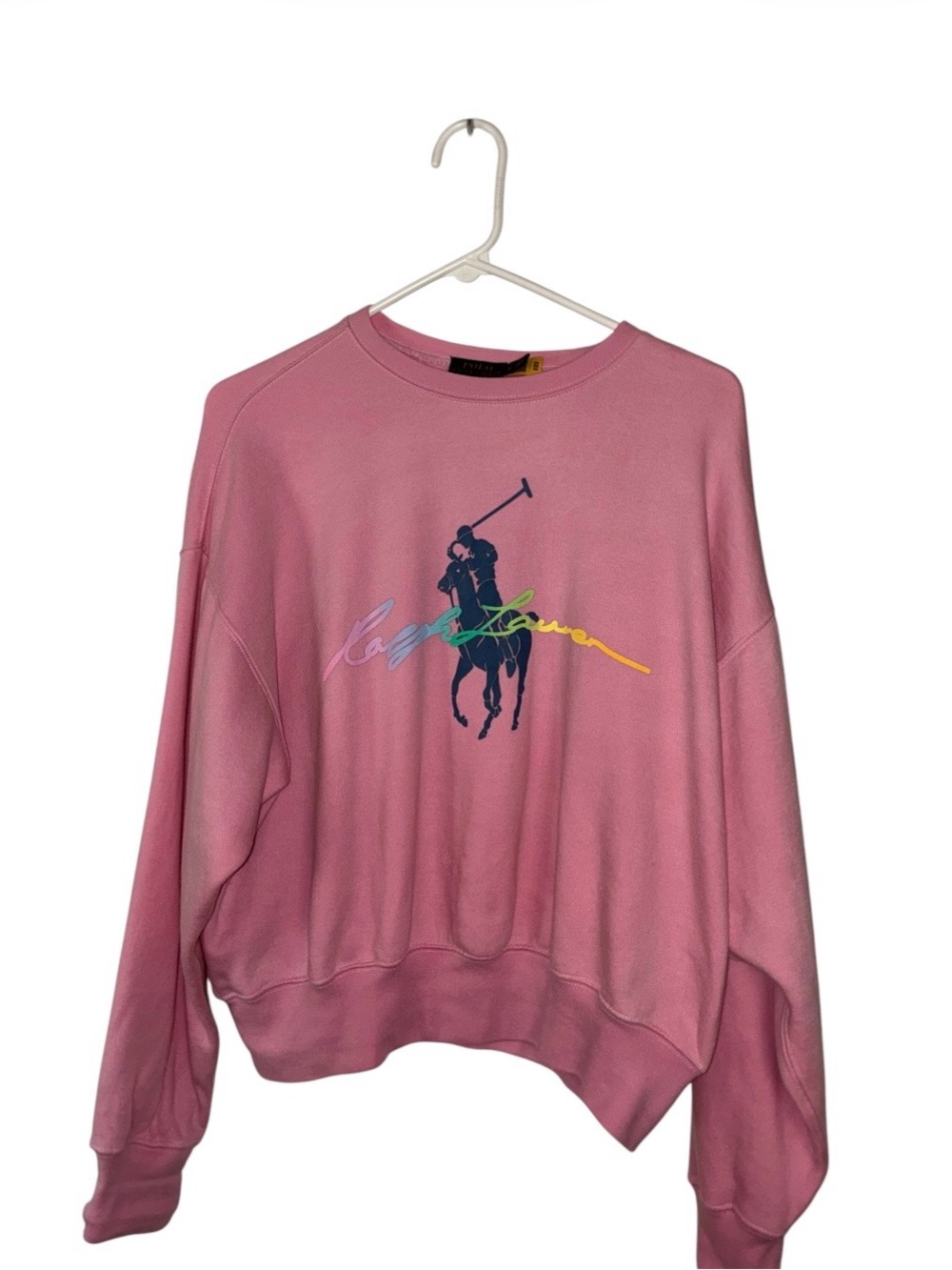 Polo Ralph Lauren "Big Pony" Script Graphic Sweatshirt Sz XS
